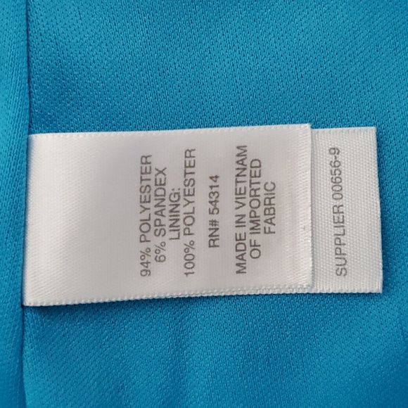 BISOU BISOU Michele Bohbot Turquoise Ruched Sleeveless Bodycon Dress SIZE: 2 - Picture 8 of 10